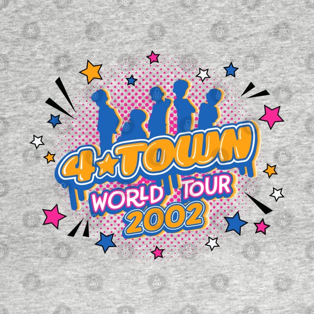 4*town World Tour 2002 - front only - Turning Red fan art by Kelly Design Company by KellyDesignCompany